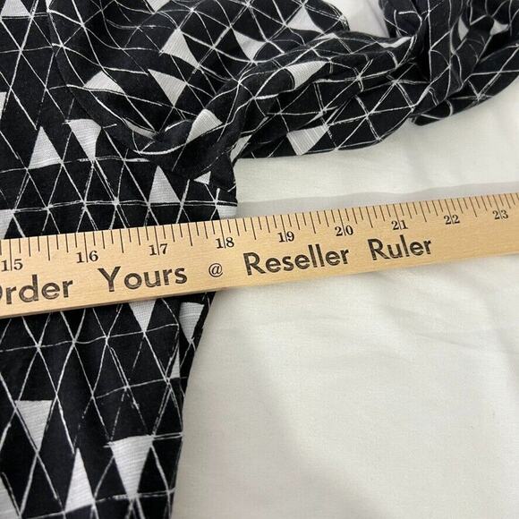 Toad&Co Women's Medium Dress Black White Geometric Print 3/4 Sleeve Eco-Friendly - Picture 5 of 6